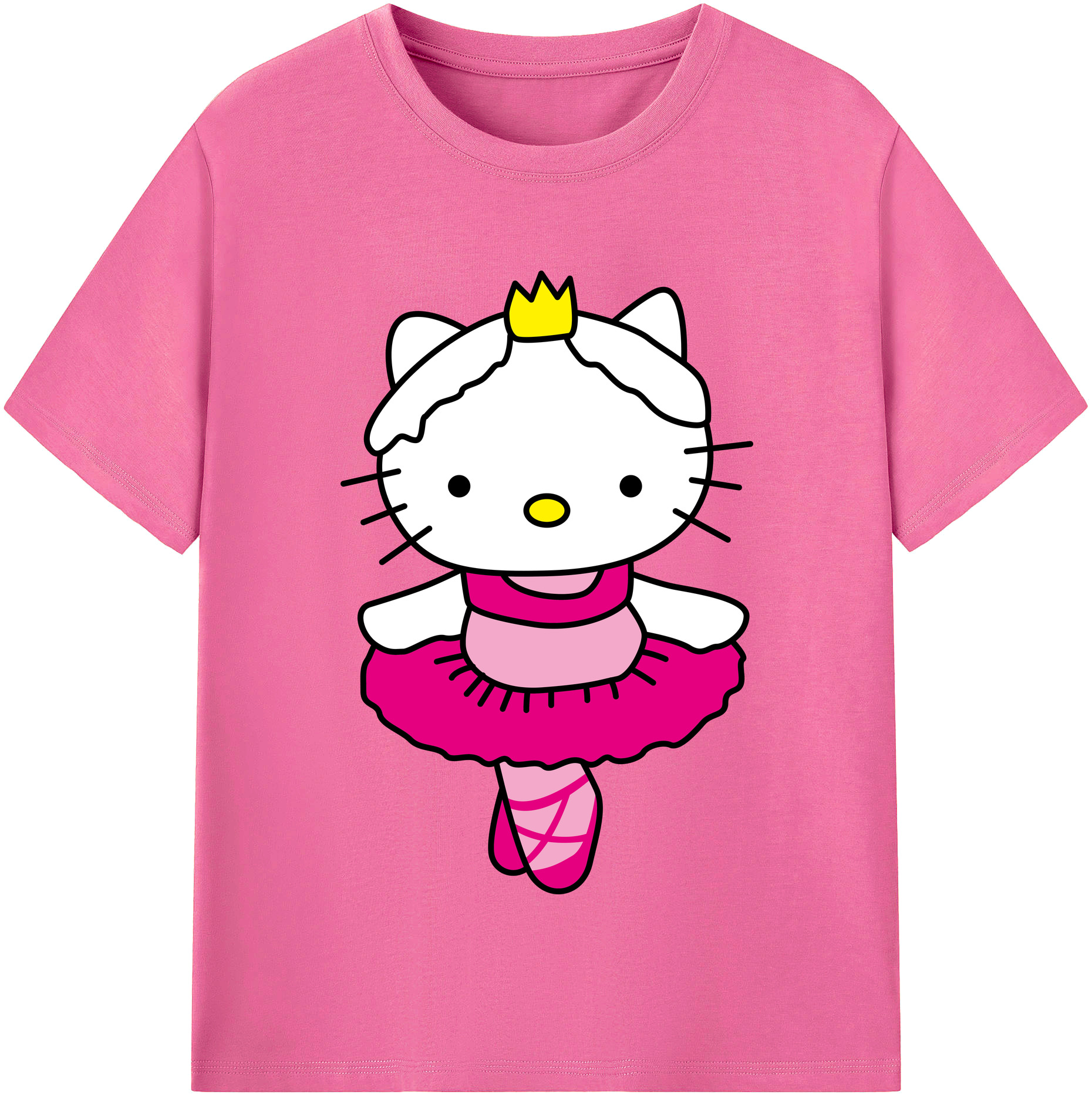 （画像用） Hello Kitty ハローキティ レディースカジュアルプリントTシャツ（綿100％）